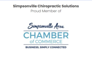 proud member of Simpsonville Area Chamber of Commerce -Chiropractor
